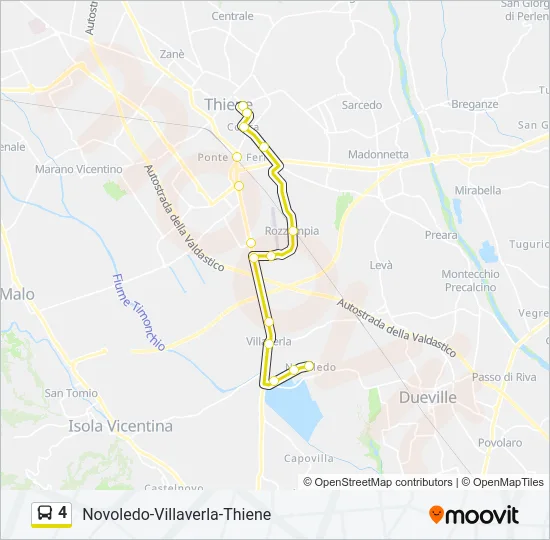 4 Bus Line Map