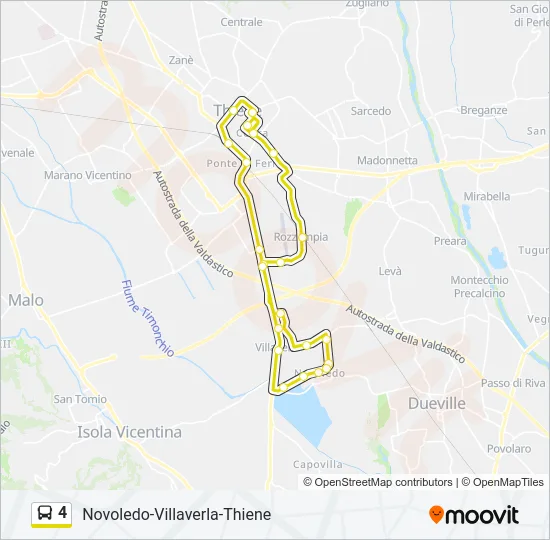 4 Bus Line Map