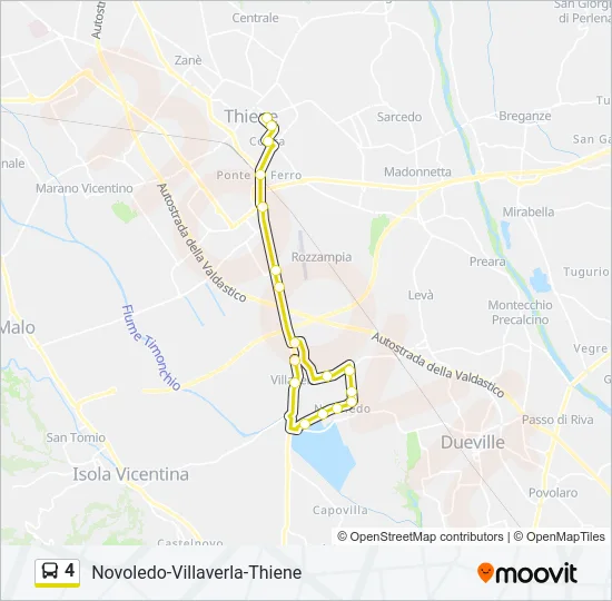4 Bus Line Map