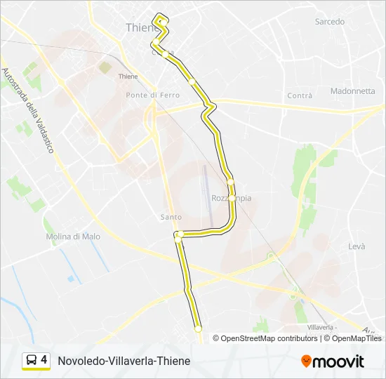 4 Bus Line Map