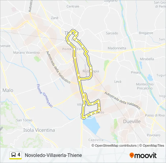 4 Bus Line Map