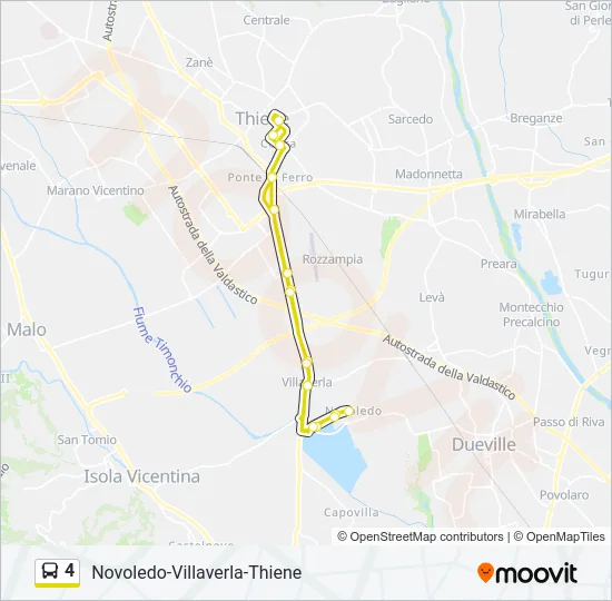 4 Bus Line Map