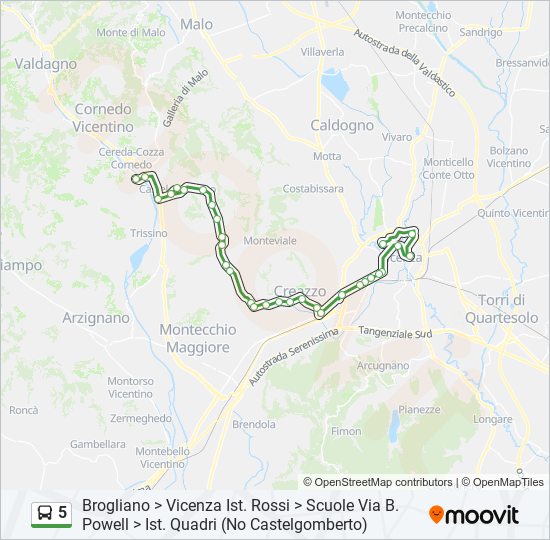 5 bus Line Map