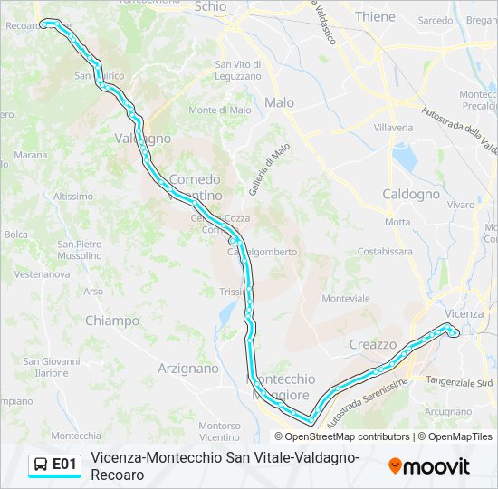 E01 Bus Line Map