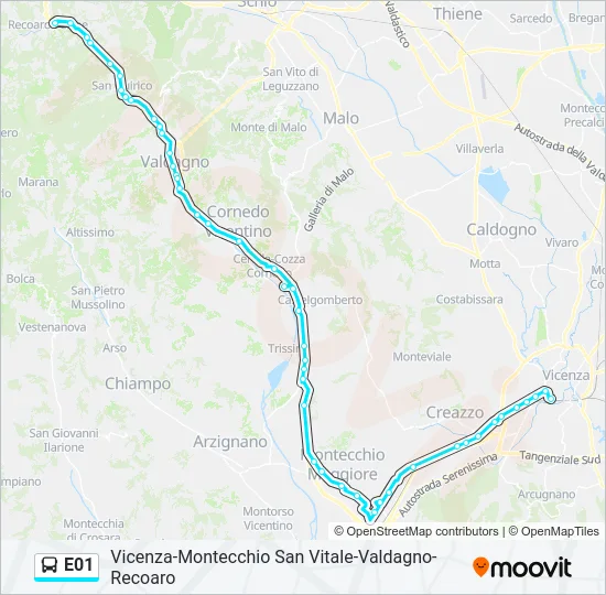 E01 Bus Line Map