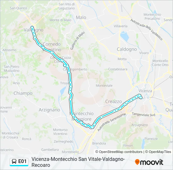 E01 Bus Line Map