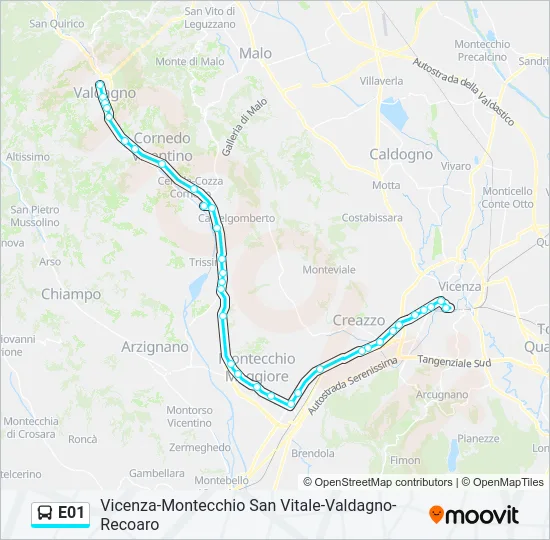 E01 Bus Line Map