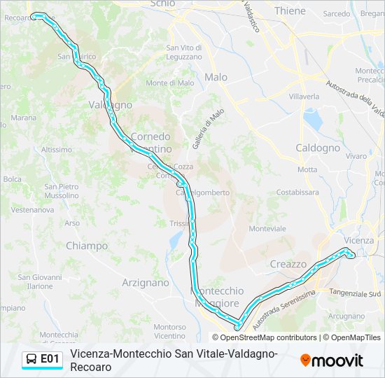 E01 Bus Line Map