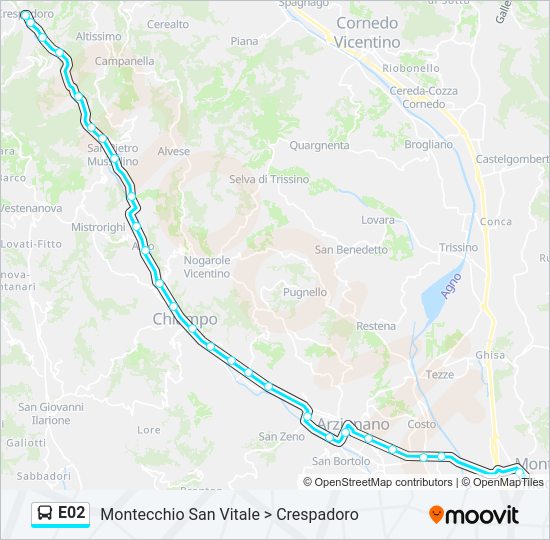 E02 Bus Line Map