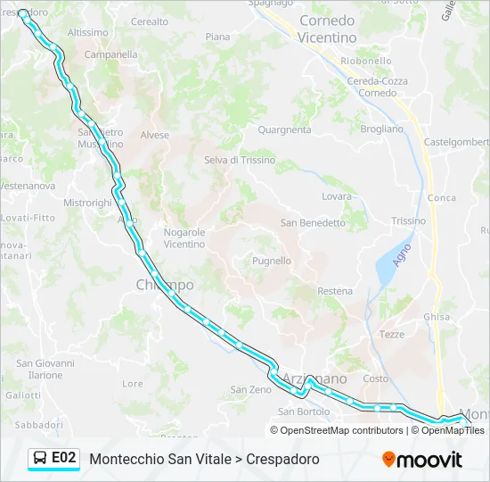 E02 Bus Line Map