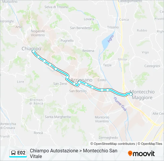 E02 Bus Line Map