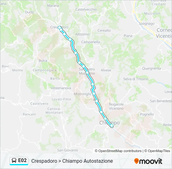 E02 Bus Line Map