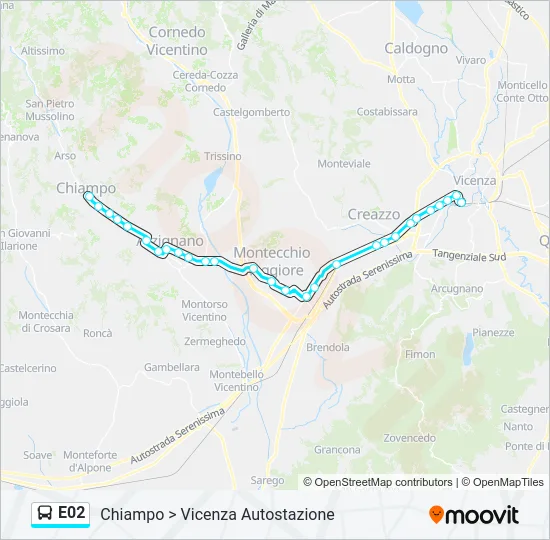 E02 Bus Line Map