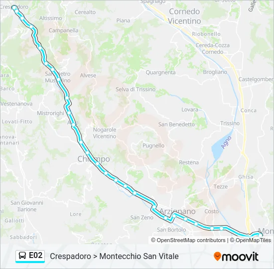 E02 Bus Line Map
