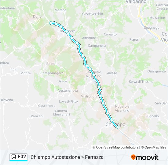 E02 Bus Line Map