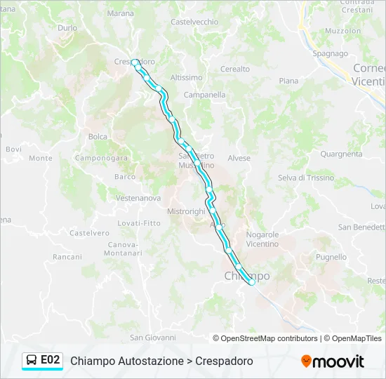 E02 Bus Line Map