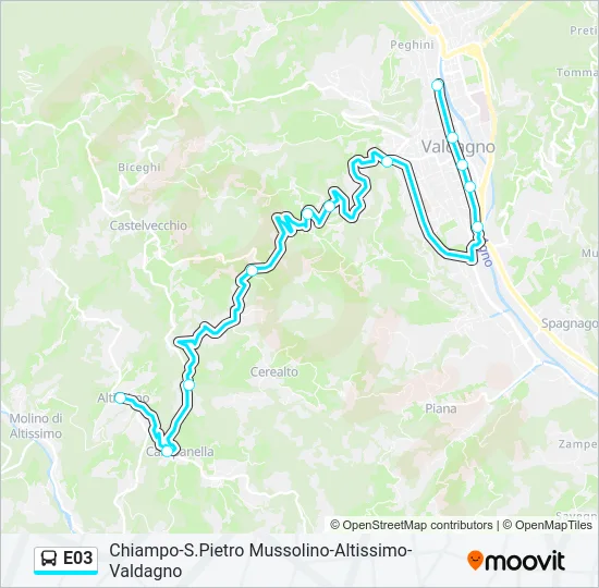 E03 Bus Line Map