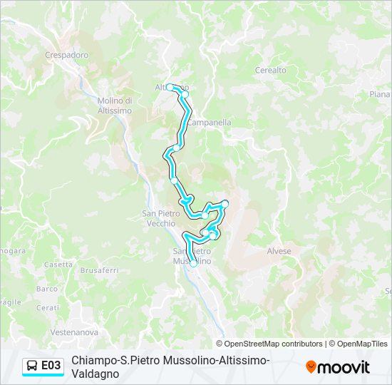 E03 Bus Line Map