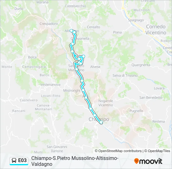 E03 Bus Line Map