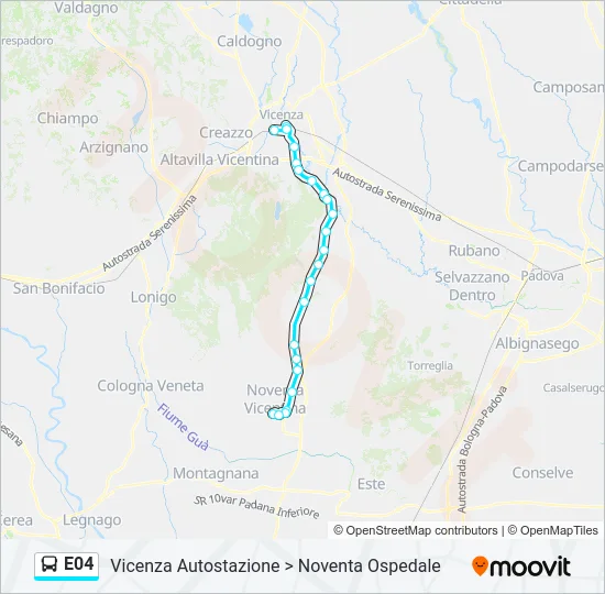 E04 Bus Line Map