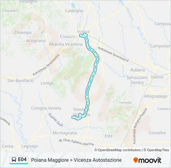 E04 Bus Line Map