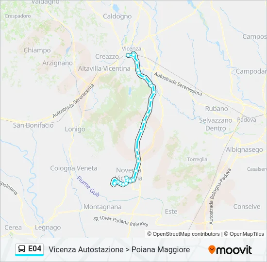 E04 Bus Line Map