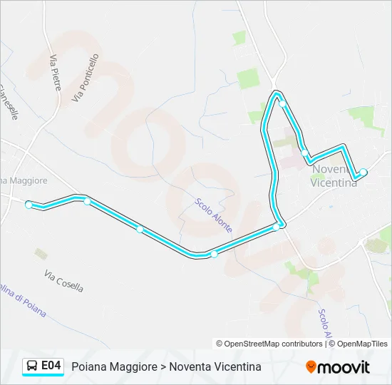 E04 Bus Line Map