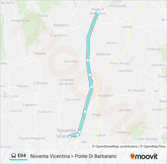 E04 Bus Line Map
