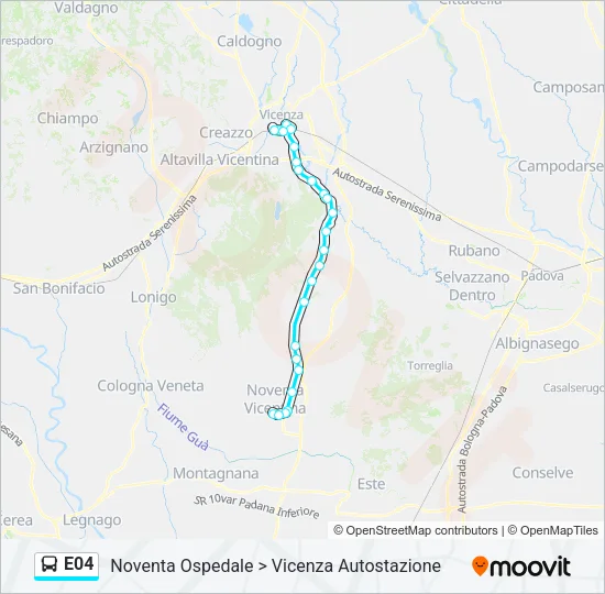 E04 Bus Line Map