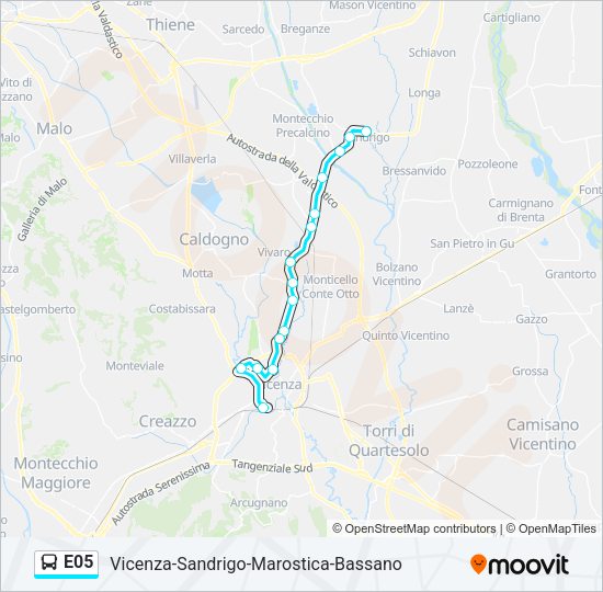 E05 Bus Line Map