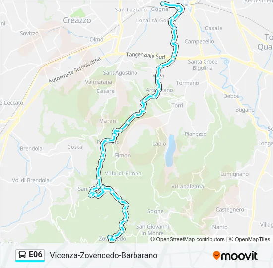 E06 Bus Line Map