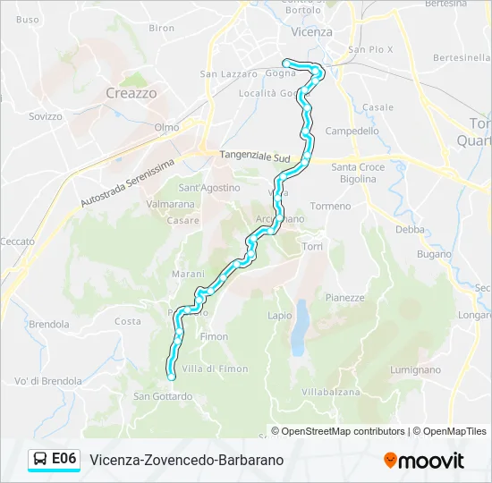 E06 Bus Line Map