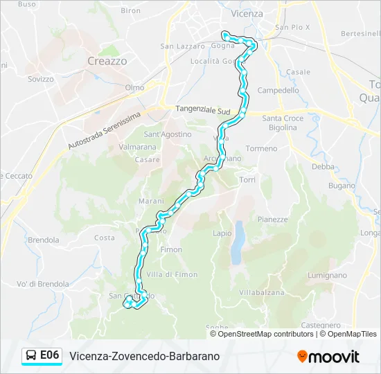 E06 Bus Line Map