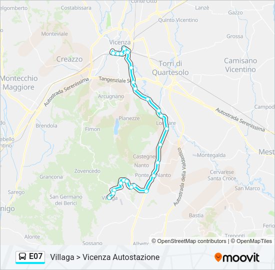 E07 Bus Line Map