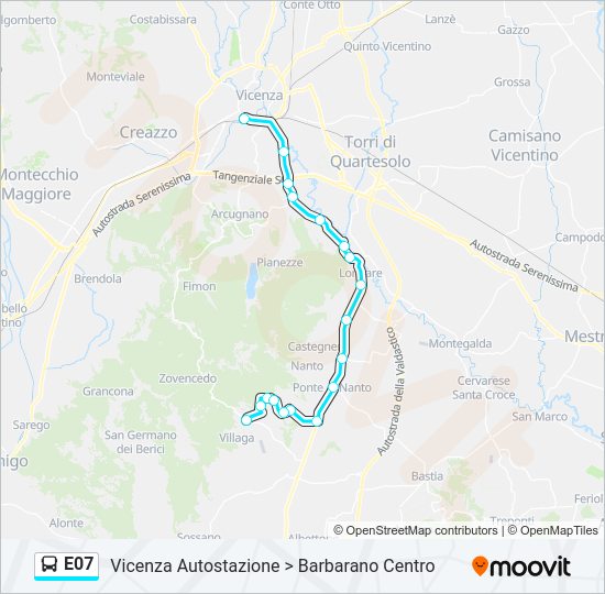 E07 Bus Line Map