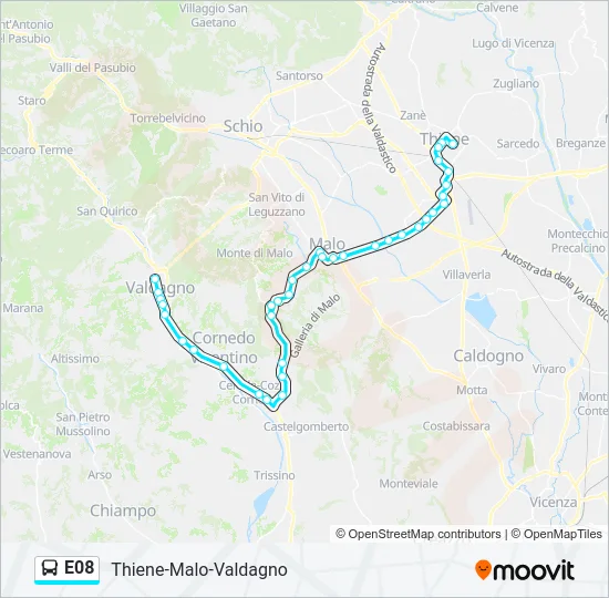 E08 Bus Line Map