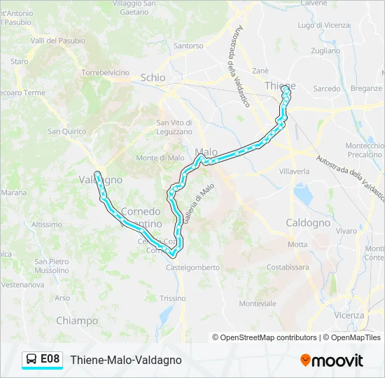 E08 Bus Line Map