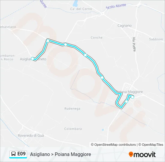 E09 Bus Line Map
