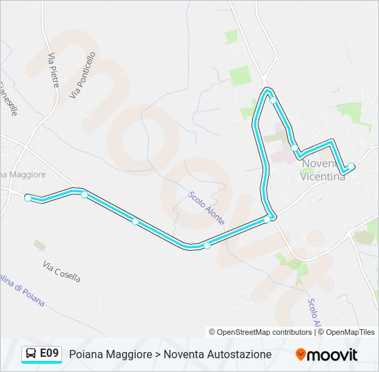 E09 Bus Line Map