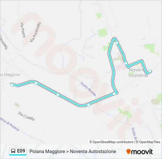E09 Bus Line Map