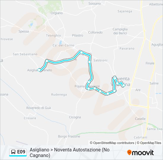 E09 Bus Line Map