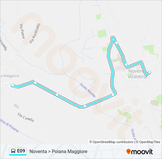 E09 Bus Line Map