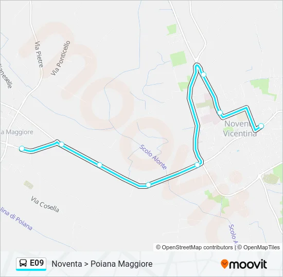 E09 Bus Line Map