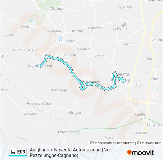 E09 Bus Line Map