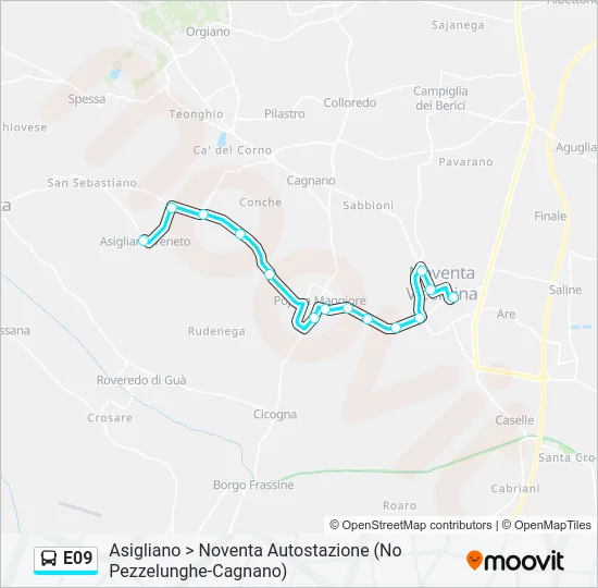 E09 Bus Line Map