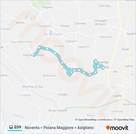 E09 Bus Line Map