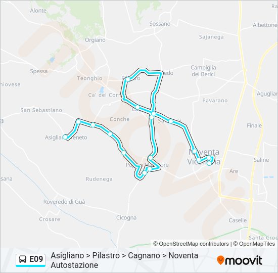 E09 Bus Line Map