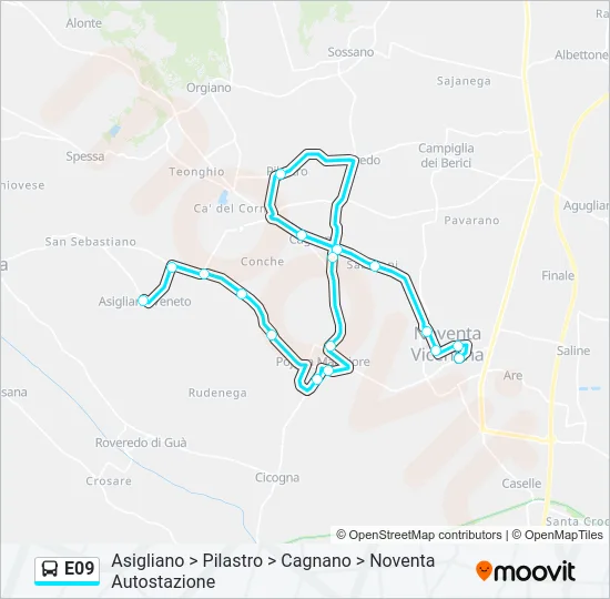 E09 Bus Line Map
