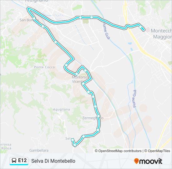 E12 Bus Line Map
