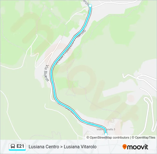 E21 Bus Line Map